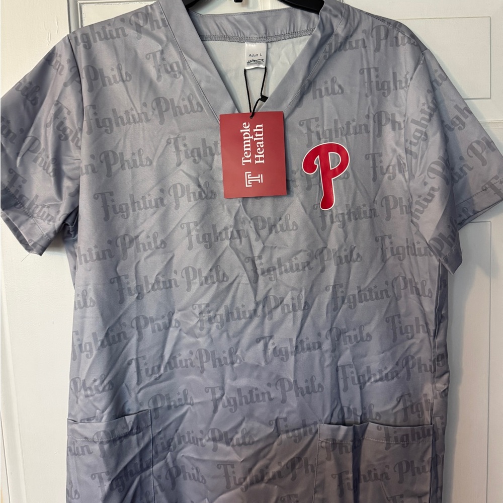 Phillies scrub top